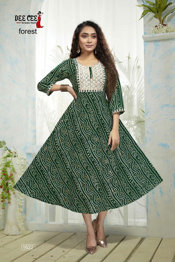 Deecee Forest New Latest Ethnic Wear Printed Rayon Kurti Collection